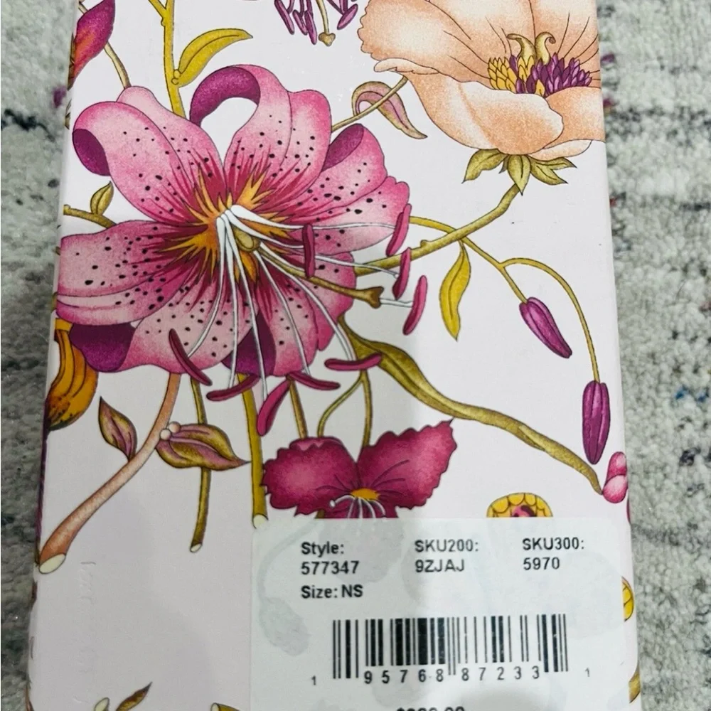 Gucci GG Flora Floral Canvas Wallet with Pink and Gold Accents - Picture 10 of 10